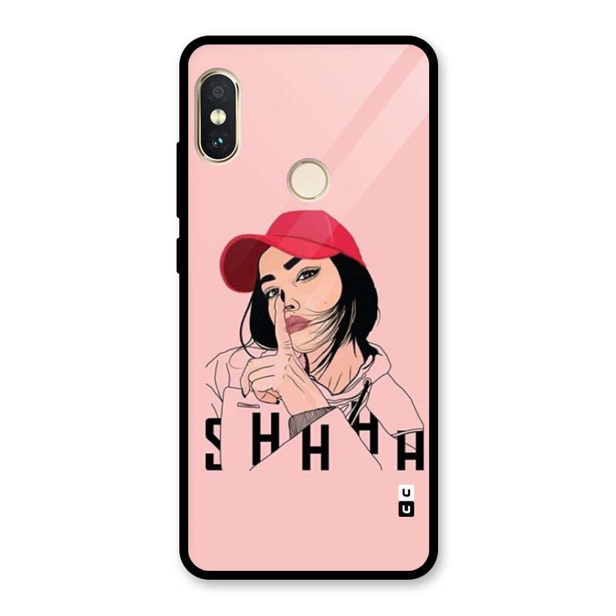 Shhhh Girl Glass Back Case for Redmi Note 5 Pro