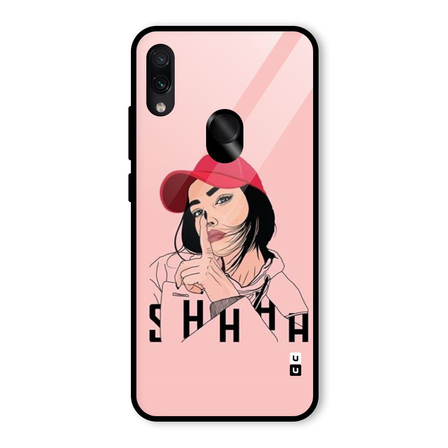 Shhhh Girl Glass Back Case for Redmi Note 7
