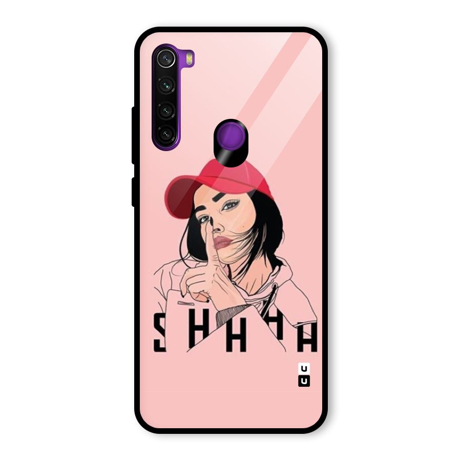 Shhhh Girl Glass Back Case for Redmi Note 8