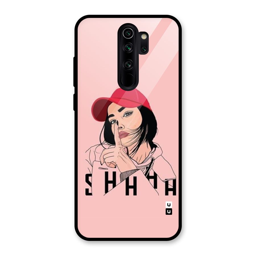Shhhh Girl Glass Back Case for Redmi Note 8 Pro