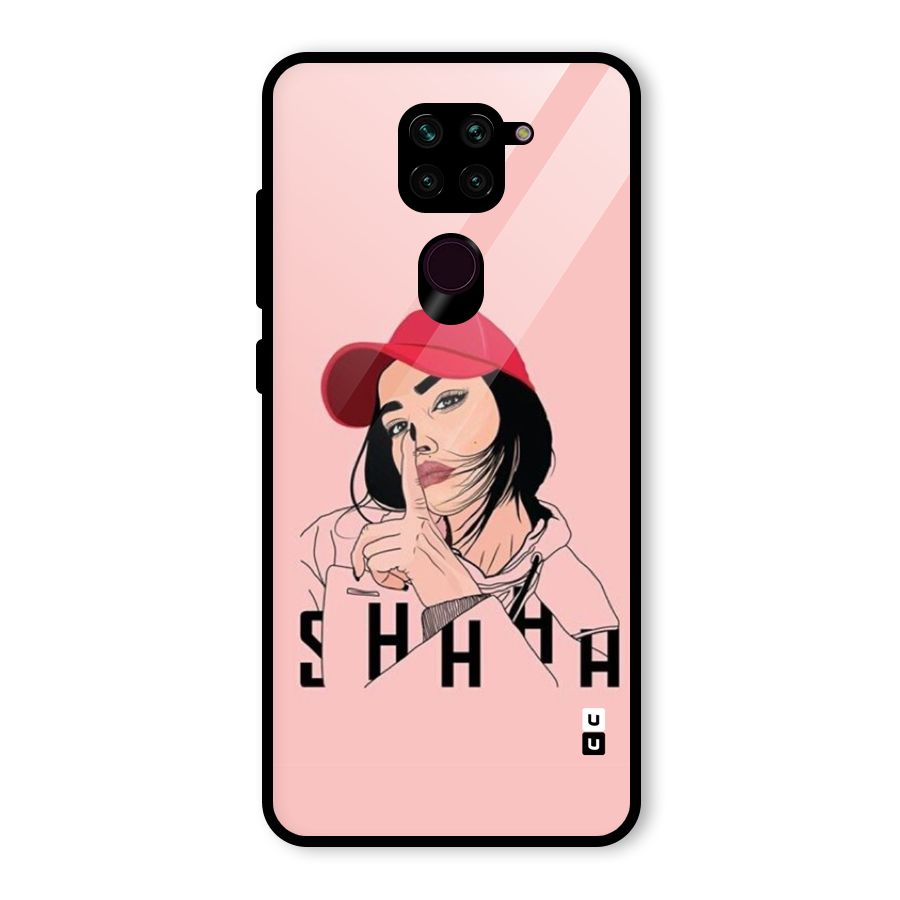 Shhhh Girl Glass Back Case for Redmi Note 9
