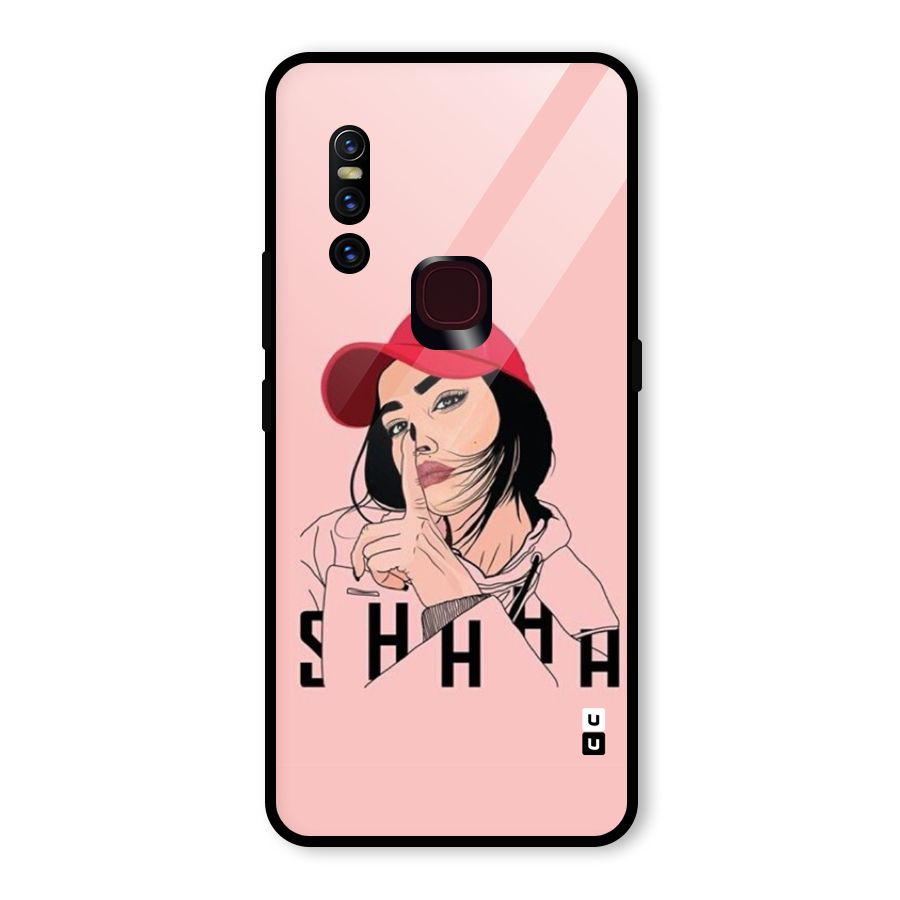 Shhhh Girl Glass Back Case for Vivo V15