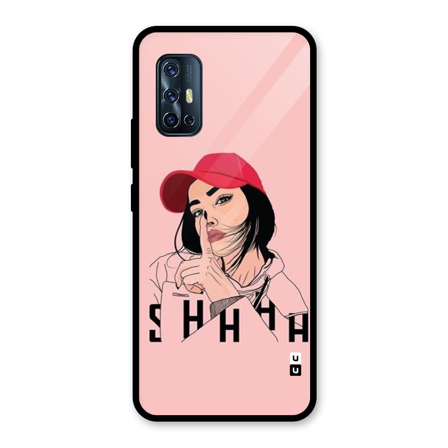 Shhhh Girl Glass Back Case for Vivo V17