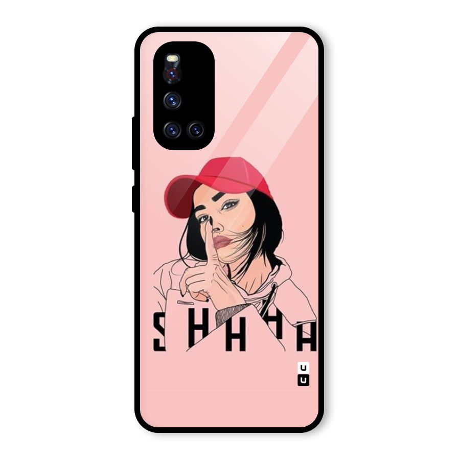 Shhhh Girl Glass Back Case for Vivo V19