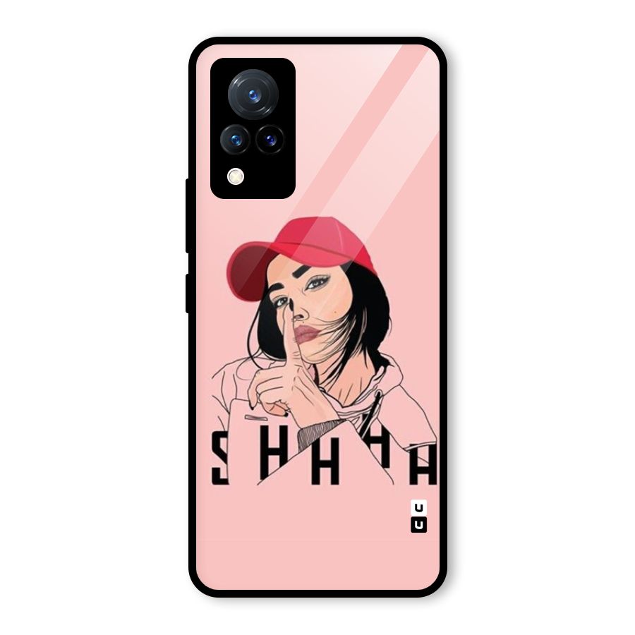 Shhhh Girl Glass Back Case for Vivo V21 5G
