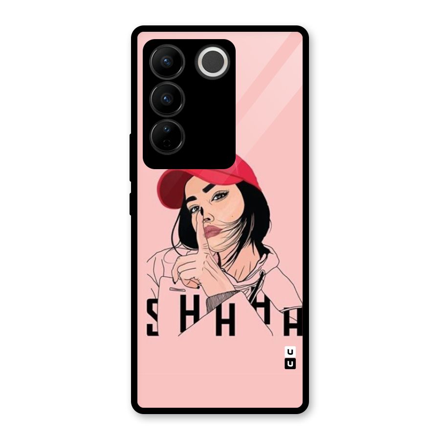 Shhhh Girl Glass Back Case for Vivo V27