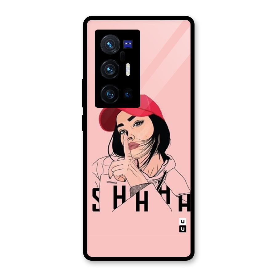 Shhhh Girl Glass Back Case for Vivo X70 Pro Plus