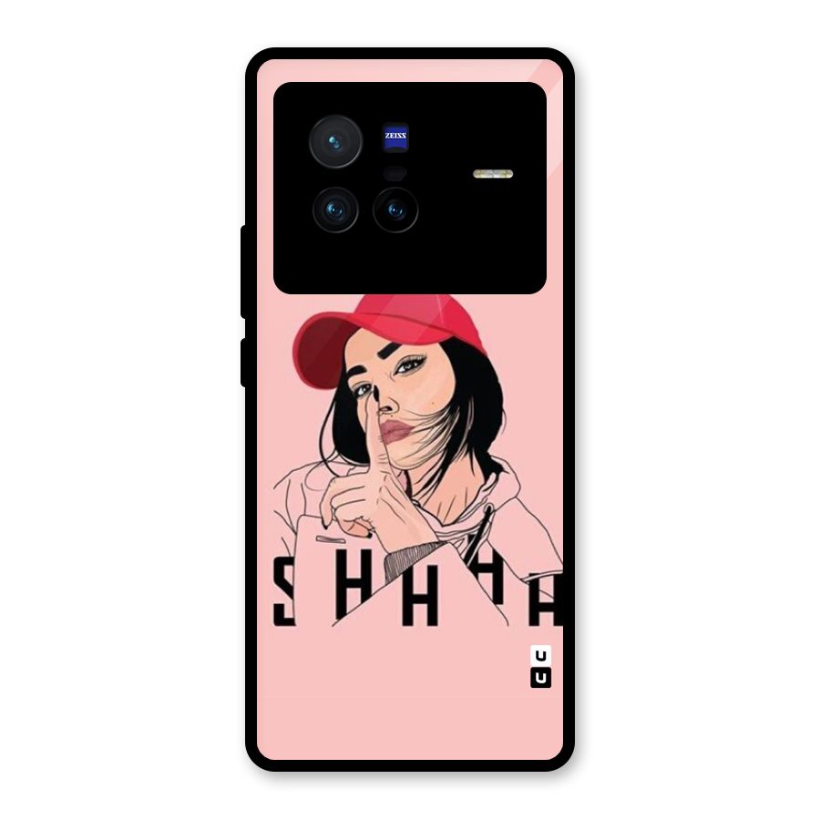 Shhhh Girl Glass Back Case for Vivo X80