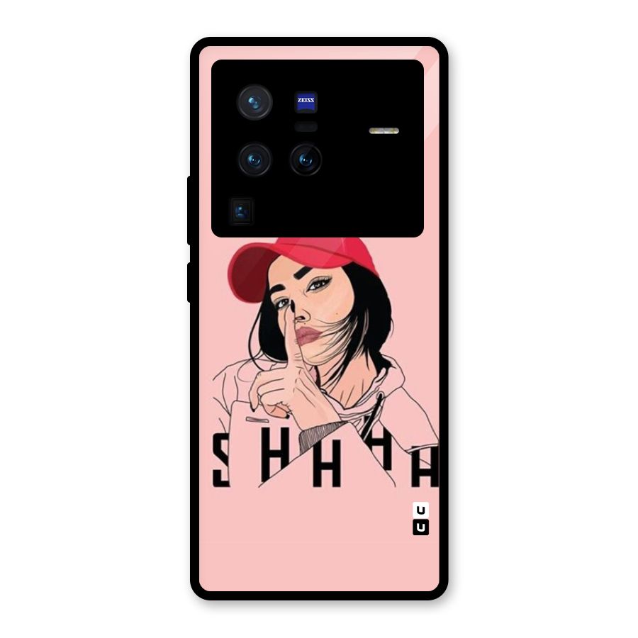 Shhhh Girl Glass Back Case for Vivo X80 Pro