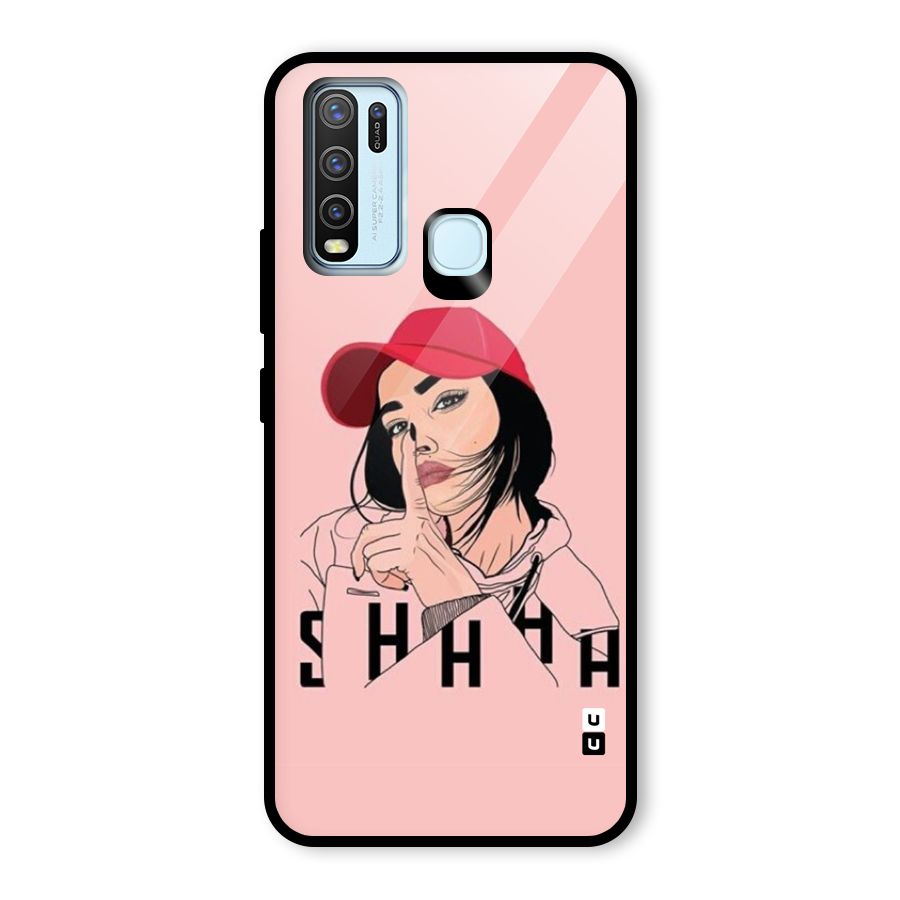 Shhhh Girl Glass Back Case for Vivo Y30