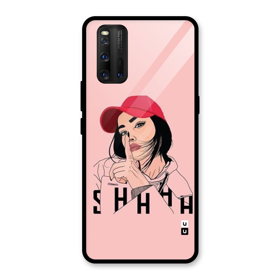 Shhhh Girl Glass Back Case for Vivo iQOO 3