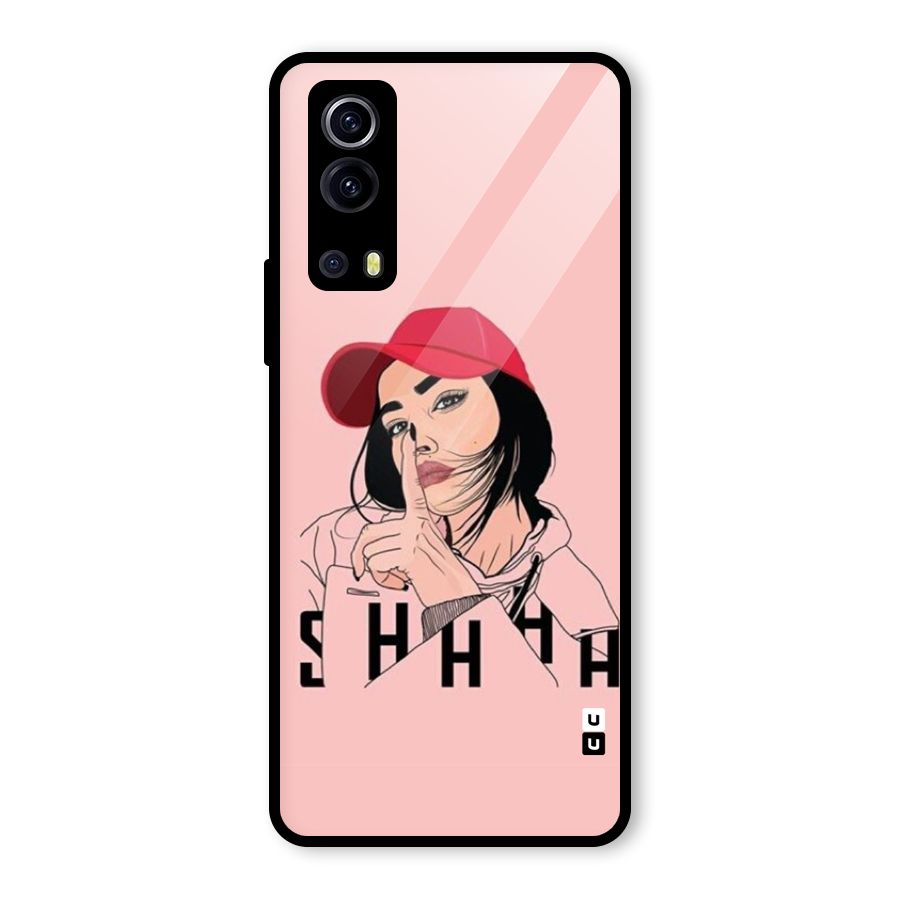 Shhhh Girl Glass Back Case for Vivo iQOO Z3