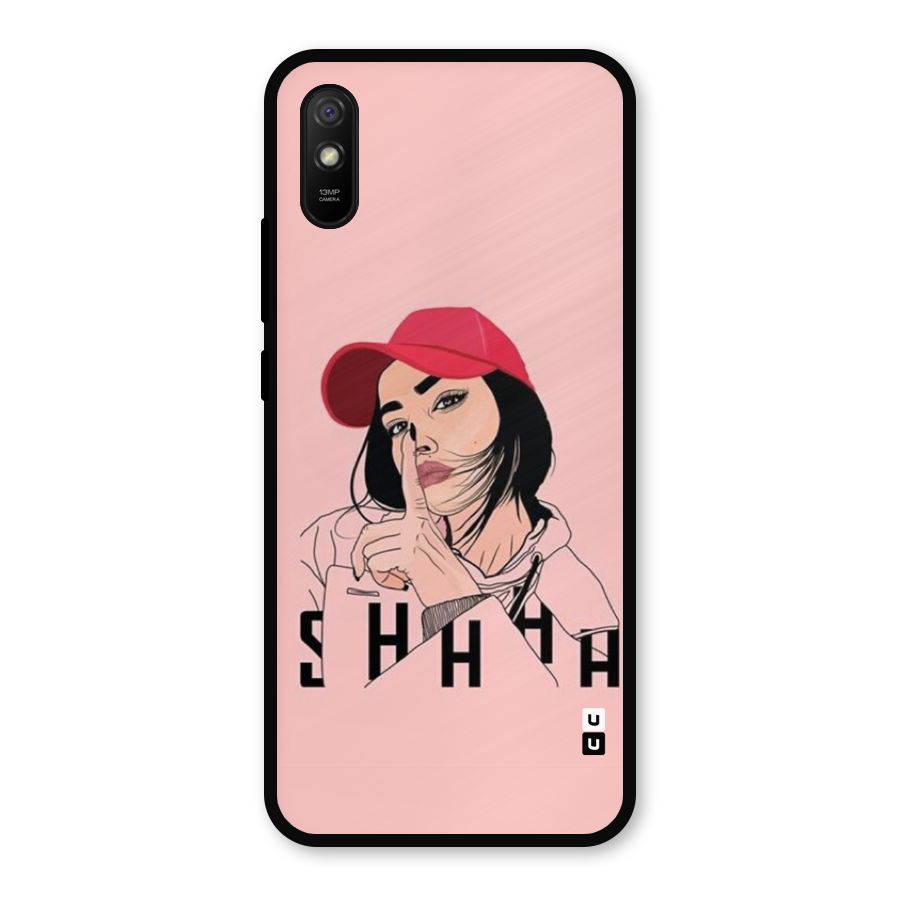 Shhhh Girl Metal Back Case for Redmi 9i