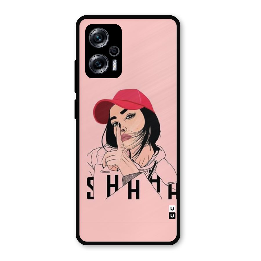 Shhhh Girl Metal Back Case for Redmi K50i