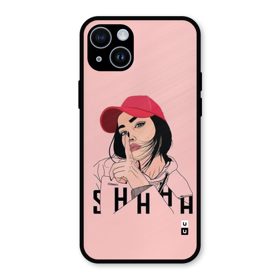 Shhhh Girl Metal Back Case for iPhone 14