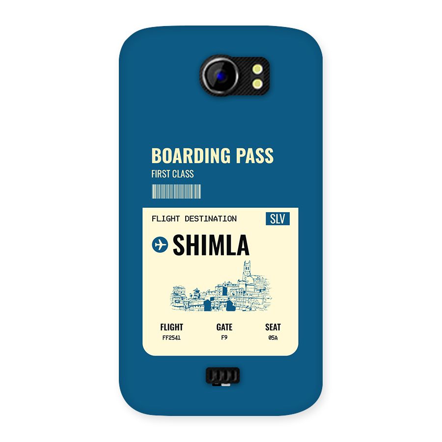 Shimla Boarding Pass Back Case for Canvas 2 A110