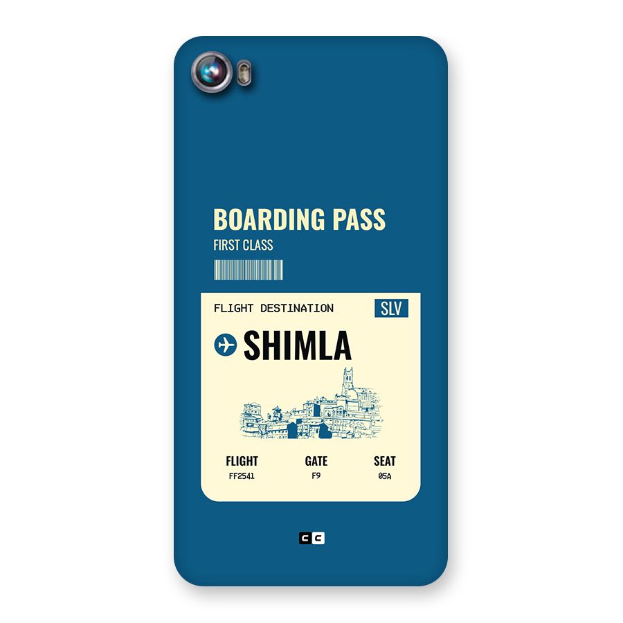Shimla Boarding Pass Back Case for Canvas Fire 4 (A107)