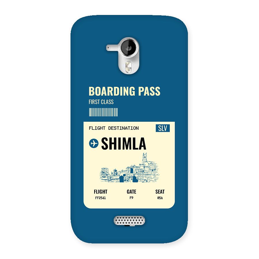 Shimla Boarding Pass Back Case for Canvas HD A116