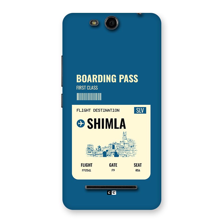 Shimla Boarding Pass Back Case for Canvas Juice 3 Q392