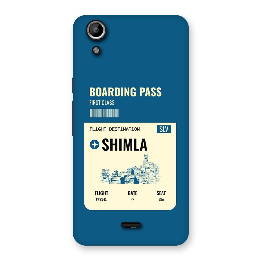 Shimla Boarding Pass Back Case for Canvas Selfie Lens Q345