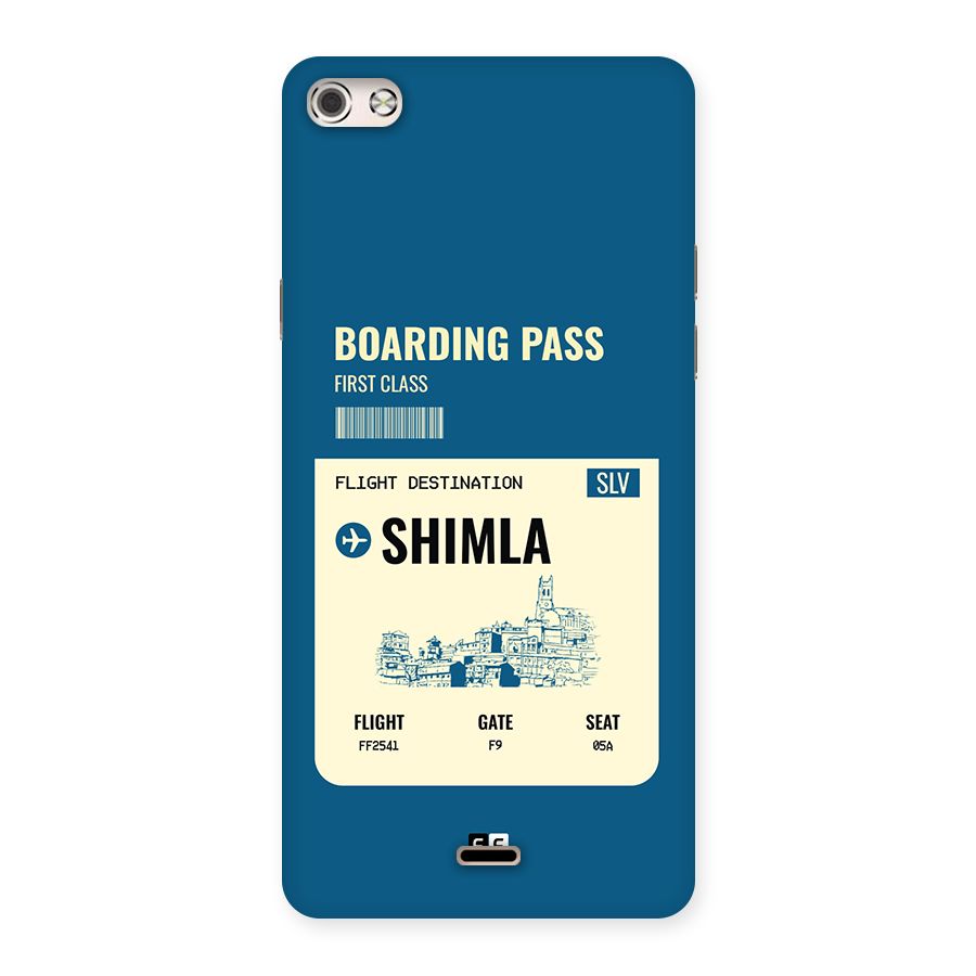 Shimla Boarding Pass Back Case for Canvas Silver 5
