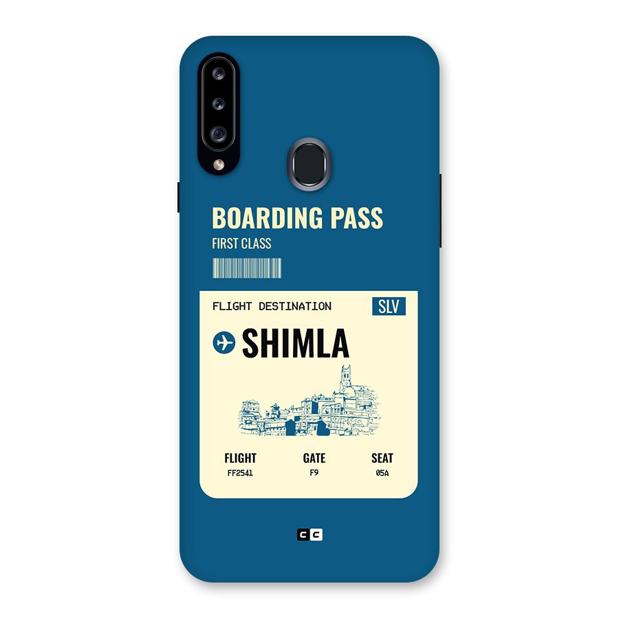 Shimla Boarding Pass Back Case for Galaxy A20s