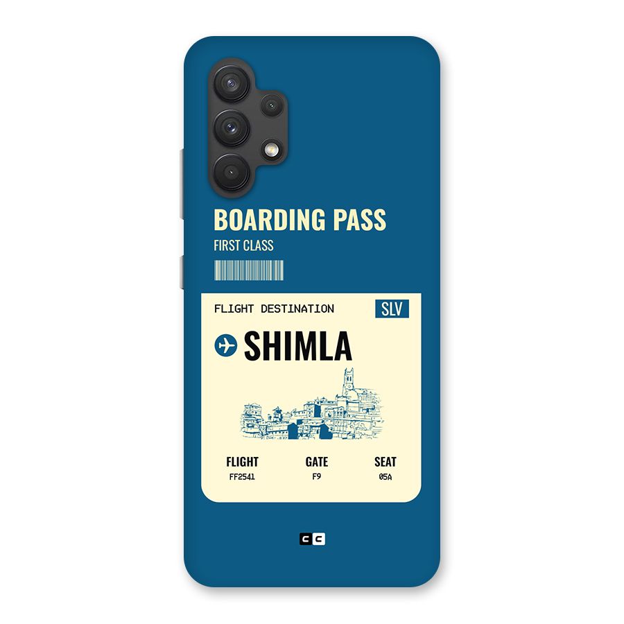 Shimla Boarding Pass Back Case for Galaxy A32