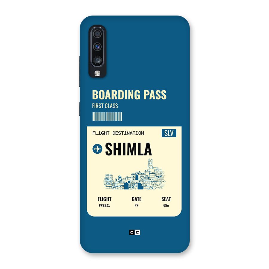 Shimla Boarding Pass Back Case for Galaxy A70