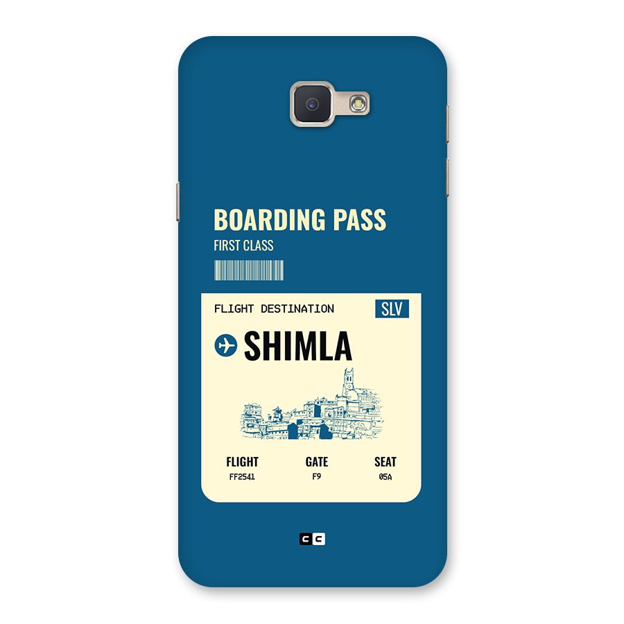 Shimla Boarding Pass Back Case for Galaxy J5 Prime
