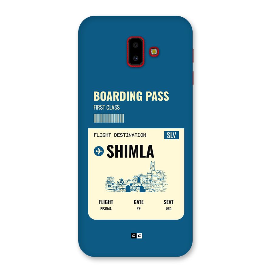 Shimla Boarding Pass Back Case for Galaxy J6 Plus