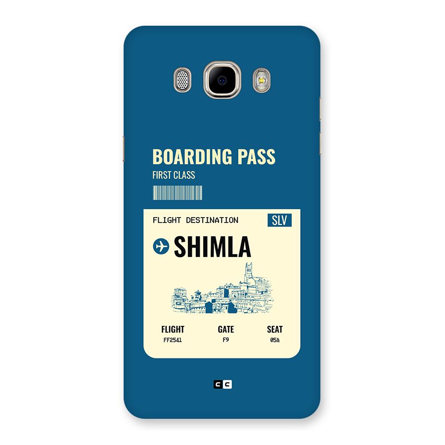 Shimla Boarding Pass Back Case for Galaxy J7 2016