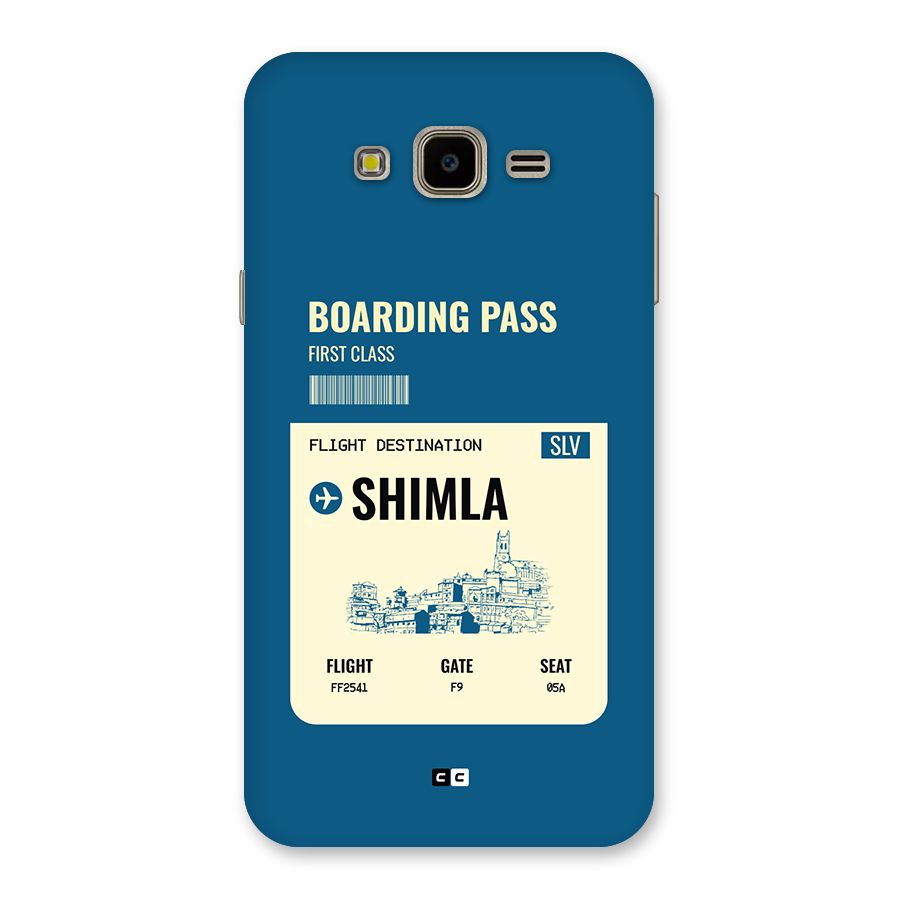 Shimla Boarding Pass Back Case for Galaxy J7 Nxt