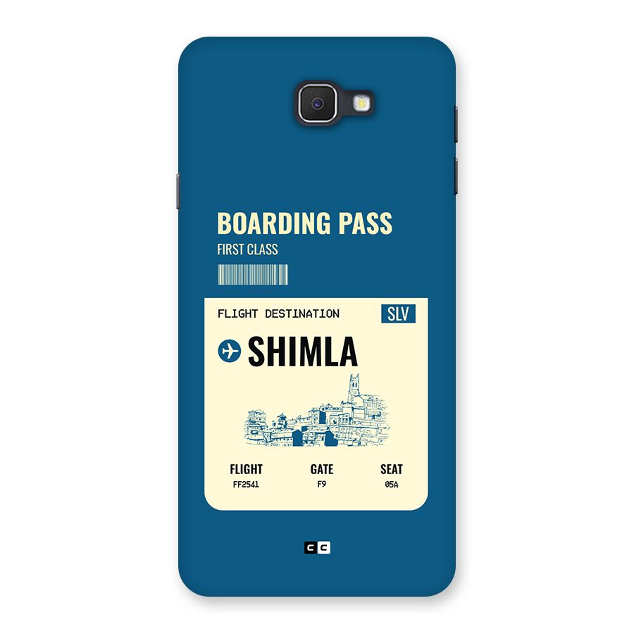 Shimla Boarding Pass Back Case for Galaxy J7 Prime