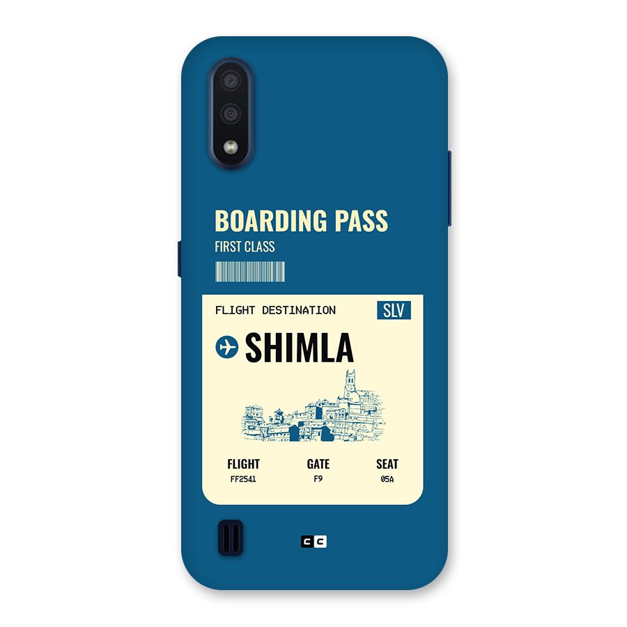 Shimla Boarding Pass Back Case for Galaxy M01