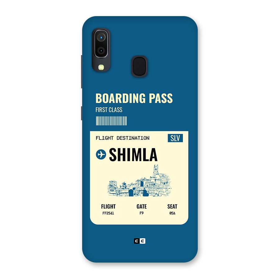 Shimla Boarding Pass Back Case for Galaxy M10s