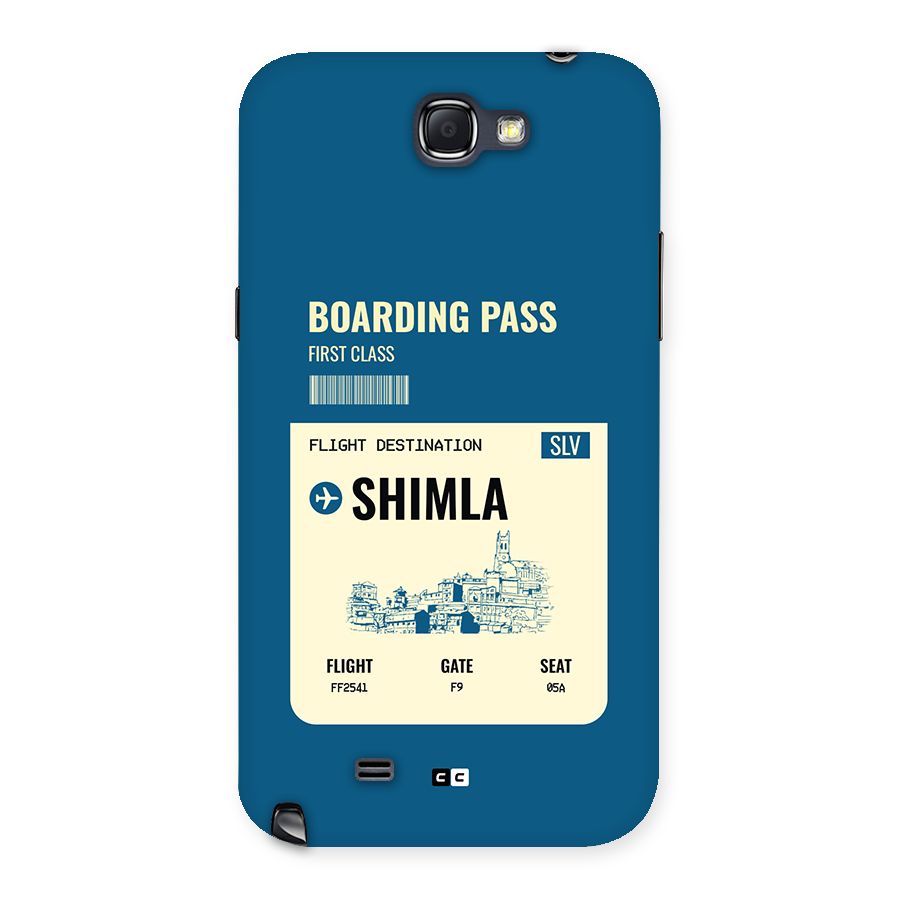 Shimla Boarding Pass Back Case for Galaxy Note 2