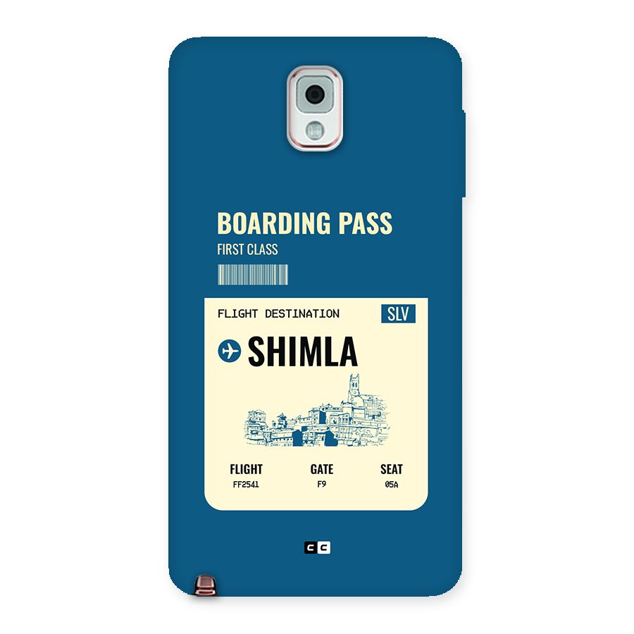 Shimla Boarding Pass Back Case for Galaxy Note 3