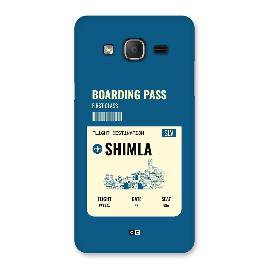 Shimla Boarding Pass Back Case for Galaxy On7 Pro