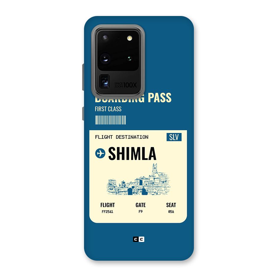 Shimla Boarding Pass Back Case for Galaxy S20 Ultra