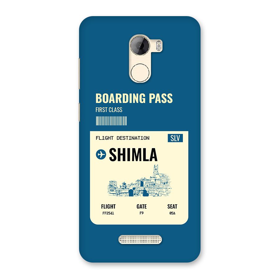 Shimla Boarding Pass Back Case for Gionee A1 LIte
