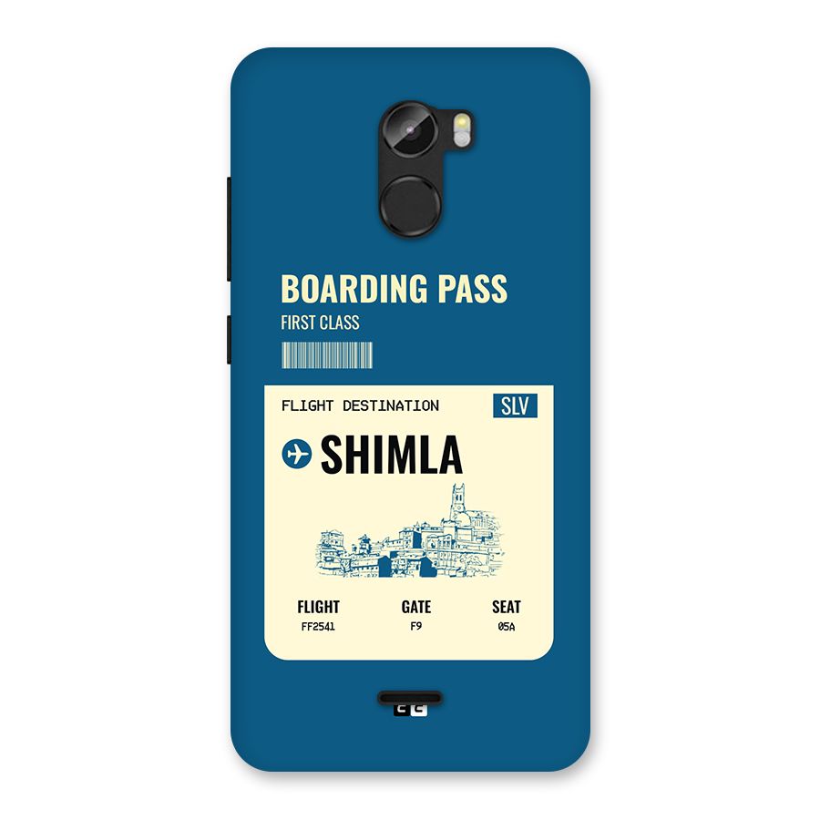 Shimla Boarding Pass Back Case for Gionee X1