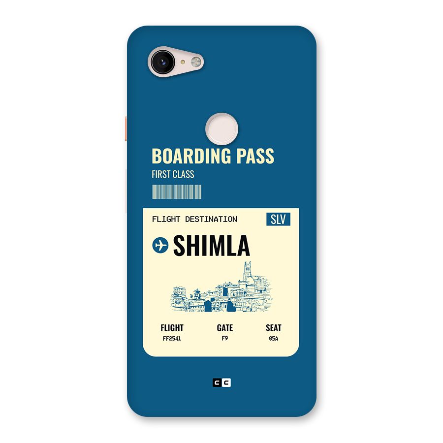 Shimla Boarding Pass Back Case for Google Pixel 3 XL
