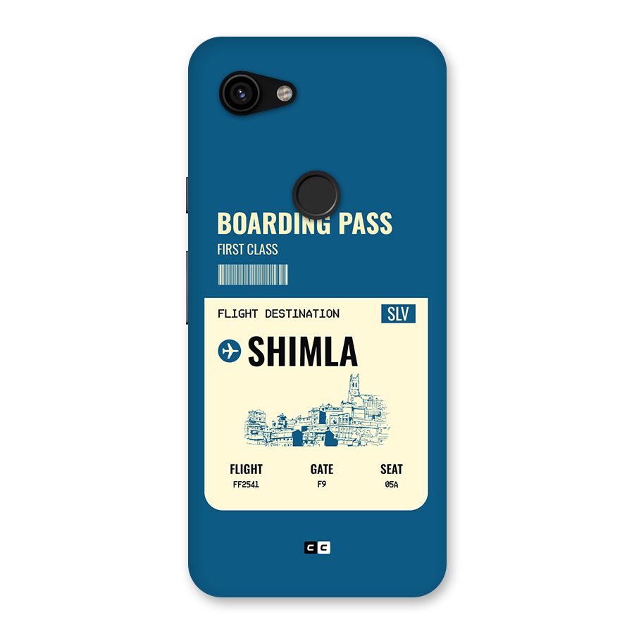 Shimla Boarding Pass Back Case for Google Pixel 3a