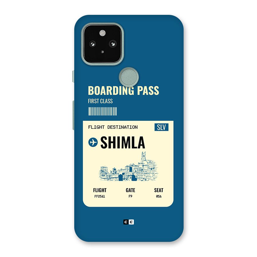 Shimla Boarding Pass Back Case for Google Pixel 5