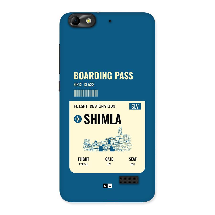 Shimla Boarding Pass Back Case for Honor 4C