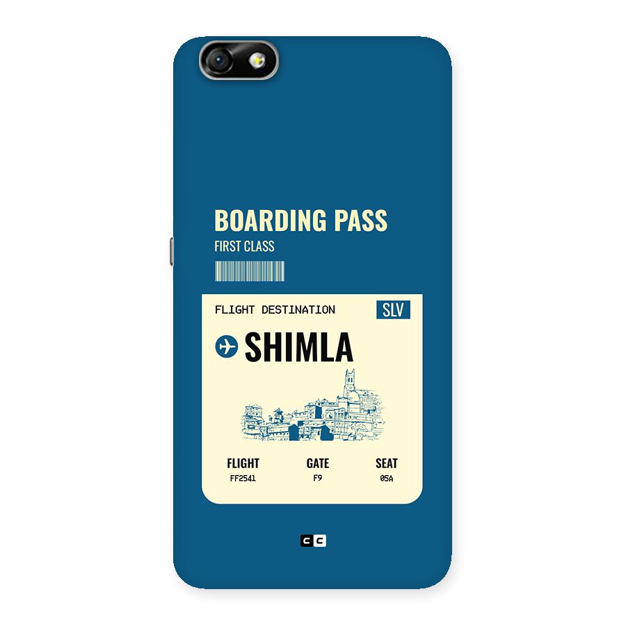 Shimla Boarding Pass Back Case for Honor 4X