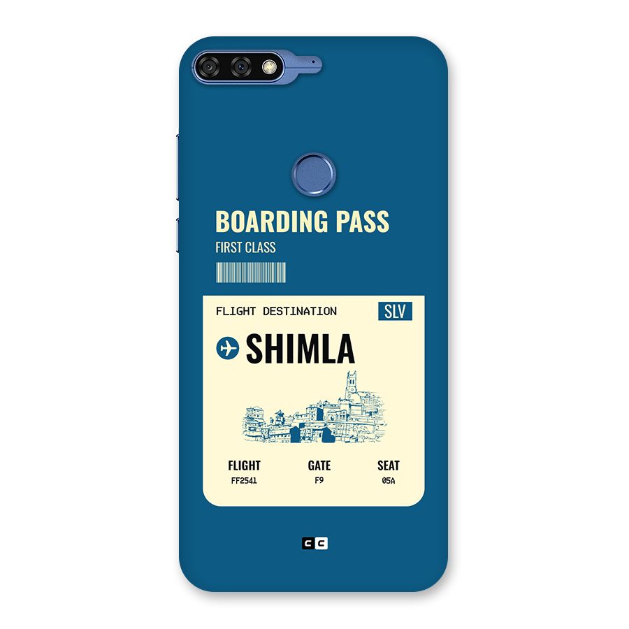Shimla Boarding Pass Back Case for Honor 7C