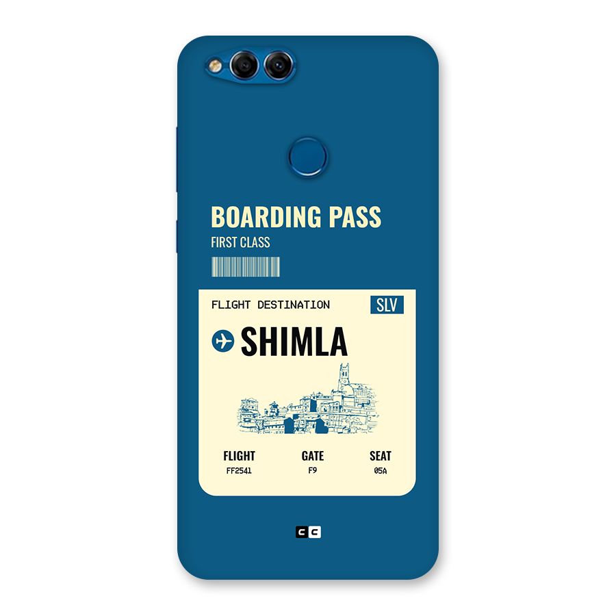 Shimla Boarding Pass Back Case for Honor 7X