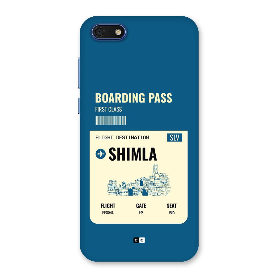Shimla Boarding Pass Back Case for Honor 7s