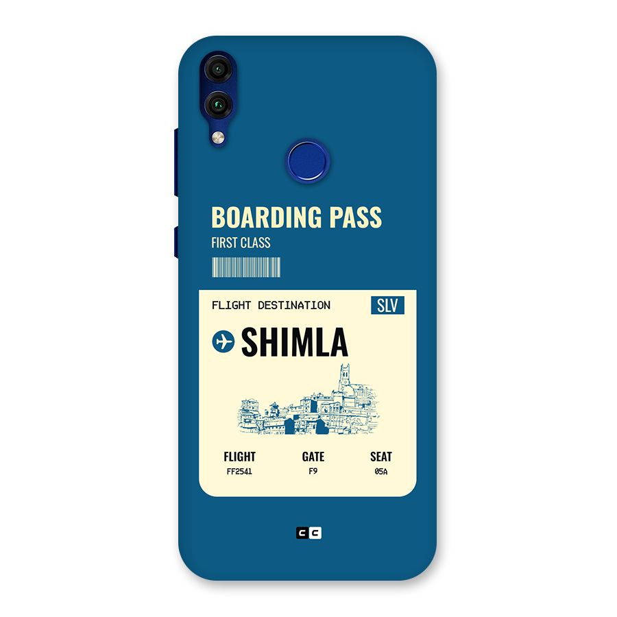 Shimla Boarding Pass Back Case for Honor 8C